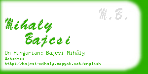 mihaly bajcsi business card