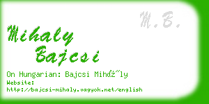 mihaly bajcsi business card